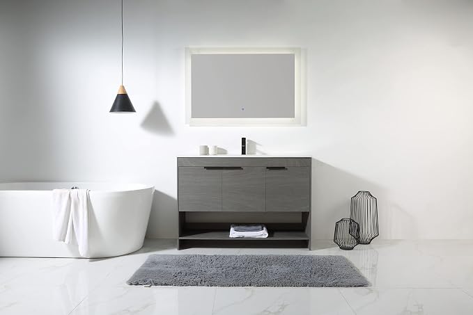 Phoenix 48 Inch Bathroom Vanity with Sink – Modern Design, Soft-Close Doors, Storage Drawers, Durable Build – Perfect Vanity for Small Bathrooms (Full Assembly Required)