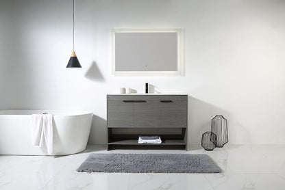 Phoenix 48 Inch Bathroom Vanity with Sink – Modern Design, Soft-Close Doors, Storage Drawers, Durable Build – Perfect Vanity for Small Bathrooms (Full Assembly Required)