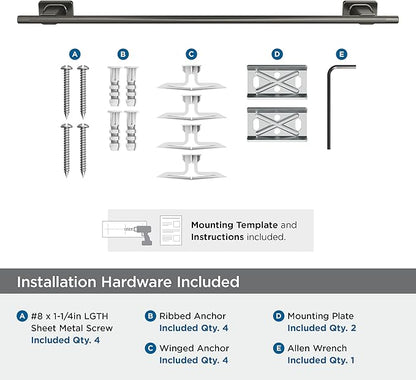 Amerock Bronx Gunmetal 24 inch (610mm) Towel Bar, BH26615GM