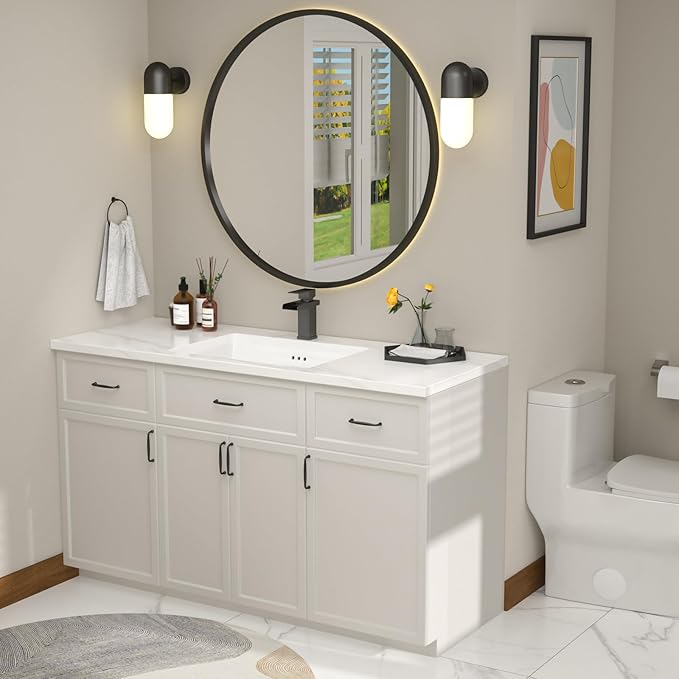 Undermount Bathroom Sink 23''x16'' White Rectangle Bathroom Sink Porcelain Ceramic Sink Vanity Basin Lavatory Sink Vessel Sink