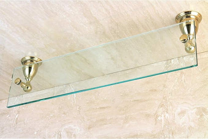 Kingston Brass BA1759PB Heritage Glass Shelf, Polished Brass, 2-1/2"