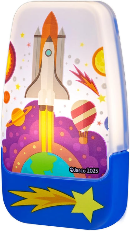 Lights By Night Space Night Light for Kids Plug in, LED | Nightlight Plug Into Wall, Boys, Girls, Toddler, Baby, Space Shuttle Room Decor, Bedroom Bathroom Nursery Essentials, 81717