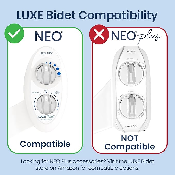 LUXE Bidet 7/8" x 7/8" x 1/2" Shut-Off Valve T-Adapter for Bidets, Compatible with NEO Series Bidet Attachments (Winged, Nickel Finish)