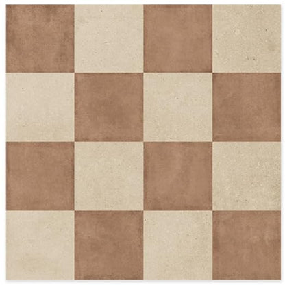 Peel and Stick Floor Tile, Checkered Vinyl Flooring Waterproof, Snap-proof DIY Flooring Tiles for Bathroom, Kitchen, Fireplace, Wall, Backsplash, No residue, 20 Tiles-7.87" Thin Ver, Terracotta