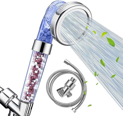 Nosame Shower Head with Hose Holder, Filter Filtration High Pressure | Filter Filtration High Pressure Water Saving 3 Mode Function Spray Handheld Showerheads 1.6 GPM for Dry Hair & Skin SPA