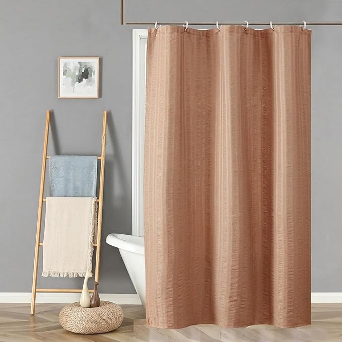 Aiyufeng Moga Coral Shower Curtain, 3D Design Fabric Shower Curtains, Premium Spa Quality Modern Shower Curtains for Bathroom, 36"x72", Coral