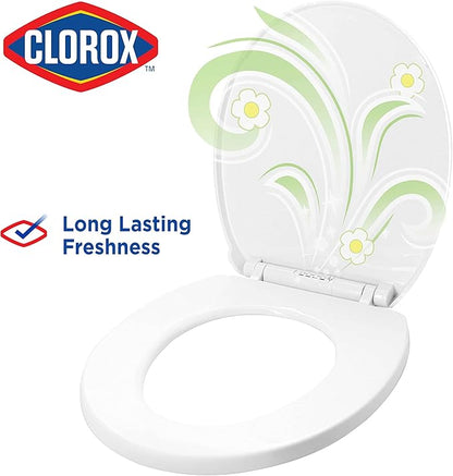 Clorox Round Scented Plastic Toilet Seat with Easy-Off Hinges