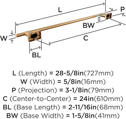 Amerock Bronx Champagne Bronze 24 inch (610mm) Towel Bar, BH26615CZ