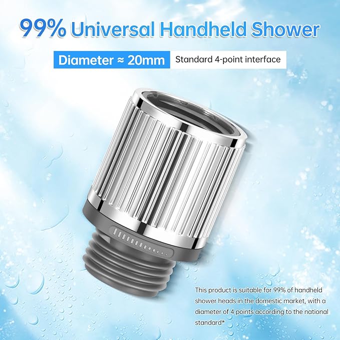 MAAYAYA 2-Pack Shower Flow Control Valve, Rotating Body, Chrome | MAAYAYA 2-pack chrome valves; rotate body to adjust flow; screw-mount; fits handheld showers & bidet sprayers; leak-free
