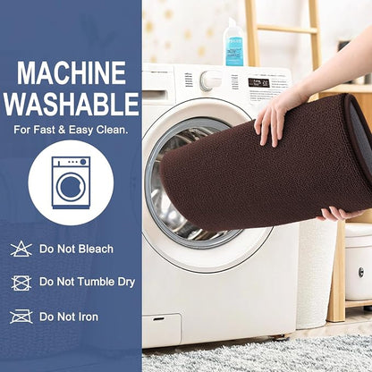 OLANLY Memory Foam Bathroom Runner Rugs 70x24, Absorbent Long Mat, Brown | Soft Quick Dry Bath Rugs, Non-Slip Carpet, Machine Washable Mat for Bathroom Floor, Tub and Shower, Home Decor Accessories
