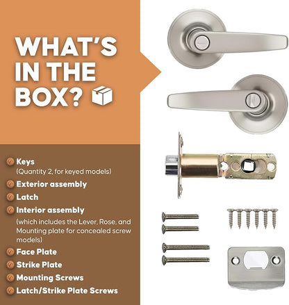 Copper Creek DL1230SS Daley Privacy Door Lever, Satin Stainless