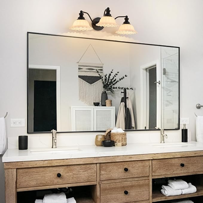 XIEDUN Black 3 Light Vanity Light Modern Bathroom Vanity Light Fixture