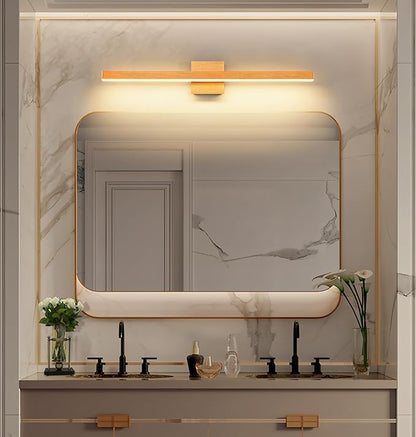 Joossnwell Bathroom Light Fixture Over Mirror Dimmable 5CCT Vanity Lights Bar 31.5 Inch Modern Bathroom Lighting Led Bath Vanity Light Gold and Black Mirror ETL Certificated