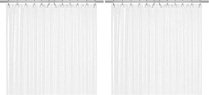 LiBa Bathroom Shower Curtain with 12 Shower Rings- Waterproof Plastic Shower Curtain Premium PEVA Non-Toxic with Rust Proof Grommets Frosted 10G Heavy Duty Bathroom Accessories 72x72 (Pack of 2)