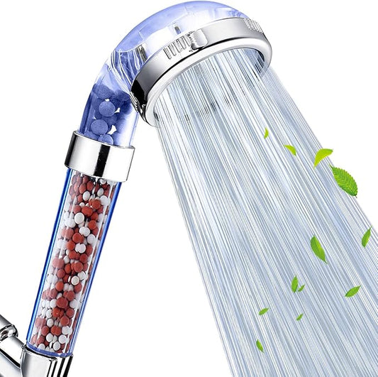NOSAME Shower Head, Filter Filtration High Pressure Water Saving 3 Mode Function Spray Handheld Showerheads for Dry Skin & Hair | Handheld Showerheads, Filter Filtration High Pressure Water Saving 3 Mode Function Spray Shower Head for Dry Skin & Hair
