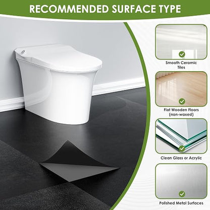 RORA 24x24 Inch Peel and Stick Floor Tile 20-Pack Waterproof Vinyl | Covers 80 Sq.Ft, Self-Adhesive Removable, Easy DIY install, Black Vinyl Floor Tiles for Bathroom, Kitchen, Laundry & Office