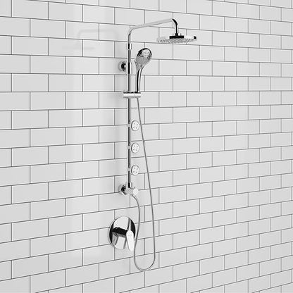 Lanikai Rain Shower Head with Handheld Spray Combo - 1028-CH, Polished Chrome - 8" Rain Showerhead with Handheld Sprayer, 3 Spray Jets, 5-Function Rainfall Shower Head with Hose, 2.5 GPM