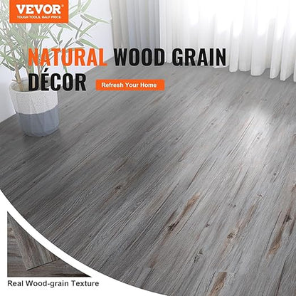 VEVOR Peel and Stick Floor Tile 36" x 6", 36 Tiles Self Adhesive Vinyl Floor, 0.62 mm Thick, Vintage Wood Grain DIY Flooring Tiles for Bedroom, Living Room, Bathroom (54 Sq.Ft/Box)