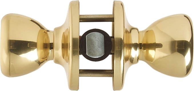 Kwikset 200M 3 CP 7/8RFL RCS 92001-519 Mobile Home Hall and Closet Door Knob in Polished Brass (Pack of 2)