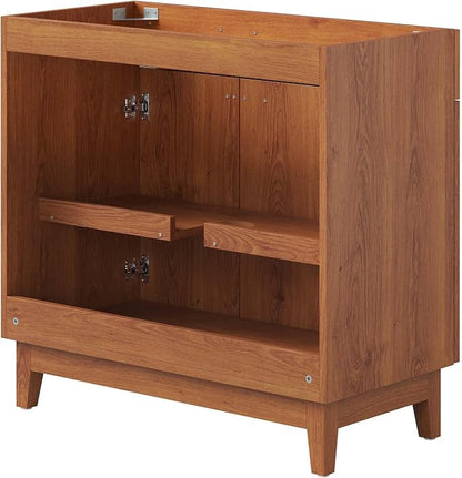 Modway EEI-6400-WAL Miles 36” Bathroom Vanity Cabinet (Sink Basin Not Included), Walnut