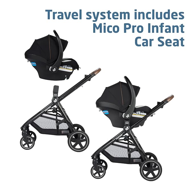 Maxi-Cosi Zelia 2 Luxe 5-in-1 Modular Travel System, New Hope Black