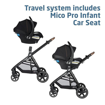 Maxi-Cosi Zelia 2 Luxe 5-in-1 Modular Travel System, New Hope Black