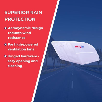MAXXAIR FANMATE 00-955001 Fan/Vent Cover with EZ Clip Hardware, Constant Airflow, Super Tough, White