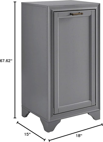 Crosley Furniture Tara Linen Storage Cabinet and Bathroom Organizer with a Drawer and Shelves, Vintage Gray