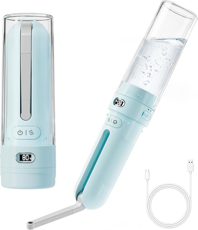 Electric Portable Bidet – Rechargeable Travel Bidet for Women Postpartum Care & Personal Hygiene | with 3 Pressure Modes for Home Travel & Camping (Aqua)