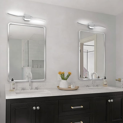 23inch Led Bathroom Vanity Light Bar, Brushed Nickel 5CCT Dimmable 2700-6500K Vanity Lights for Bathroom, Modern Bathroom Light Fixtures Over Mirror Led Lighting Fixtures