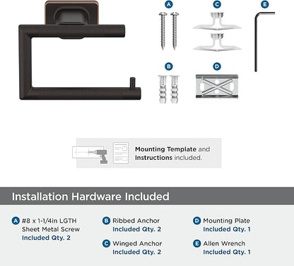 Amerock Bronx Oil-Rubbed Bronze Single Post Tissue Holder, BH26617ORB