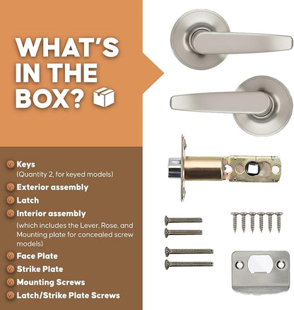 Copper Creek DL1220SS Daley Lever, Standard, Satin Nickel