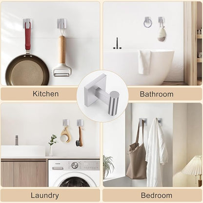 Lairuier Bathroom Hardware Set Brushed Nickel, Towel Holder Set Wall Mount | Bathroom Accessories Set, SUS304 Stainless Steel 23.6" Towel Bar, Toilet Paper Holder with Shelf, Towel Ring and Towel Hooks