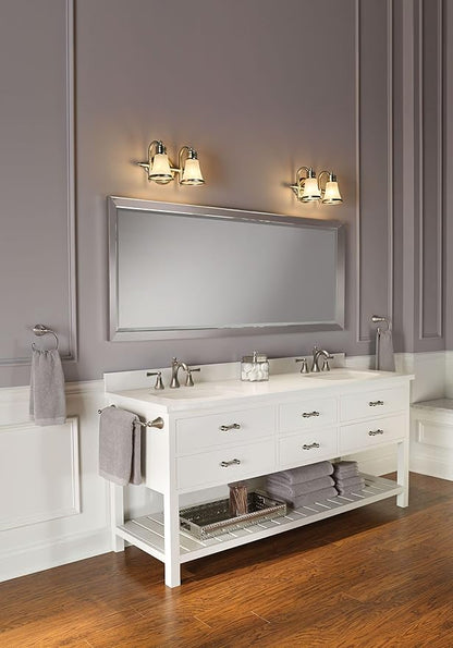 Moen Wynford Brushed Nickel Two-Handle Widespread High-Arc Bathroom Faucet with Lever Handles, Valve Required, T4520BN