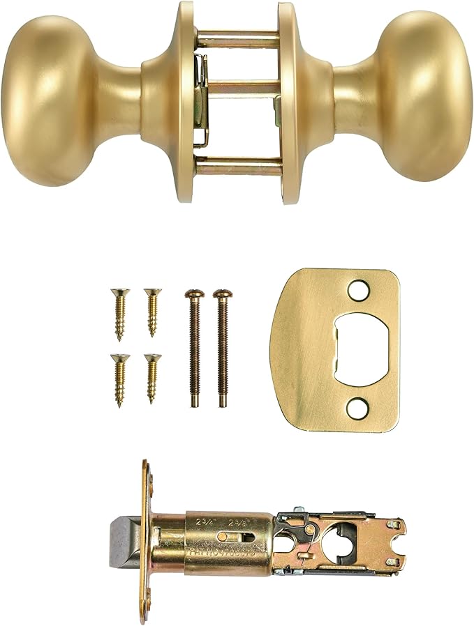 Design House 726943 Cambridge Passage Hall and Closet Door Knob Satin Gold