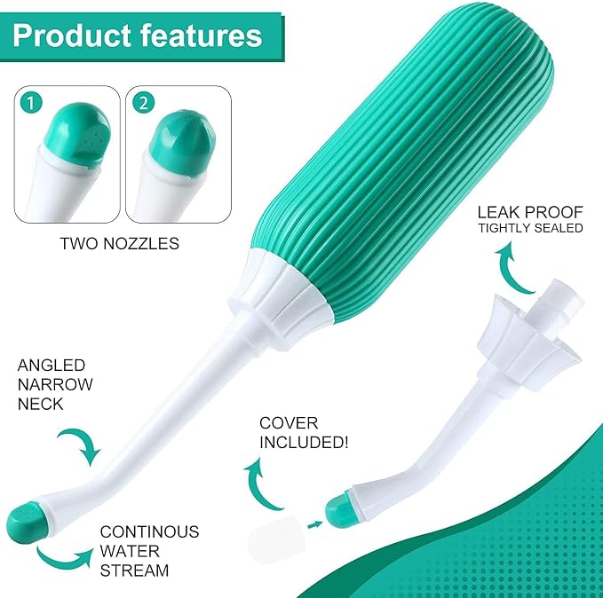 Generic Green Bidet Portable Bidet for Travel, Handheld Jet Spray, 500ml Capacity, Peri Bottle for Postpartum Care, Outdoor Use, Reusable Sprayer
