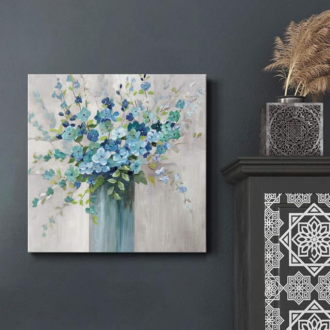 Renditions Gallery Sea Isle Wildflower Wall Art, Premium Gallery Wrapped Canvas Decor, Ready to Hang, 10 in H x 10 in W, Made in America Print, AZS-WC25-40077-R-1010-MK