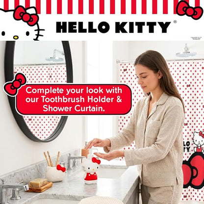 Hello Kitty Soap/Lotion/Hand Sanitizer Resin Pump Dispenser, 10.36 Ounces, Bathroom Decor, (Officially Licensed Product) by Franco
