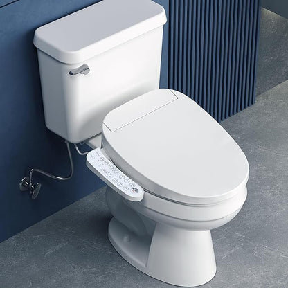 Bidet Toilet Seat, Electric Smart Heated Seat with Slow Closes, Warm Water, Dryer, Vortex Wash, Rear and Front Wash, Night Light, White, 208 (Elongated)