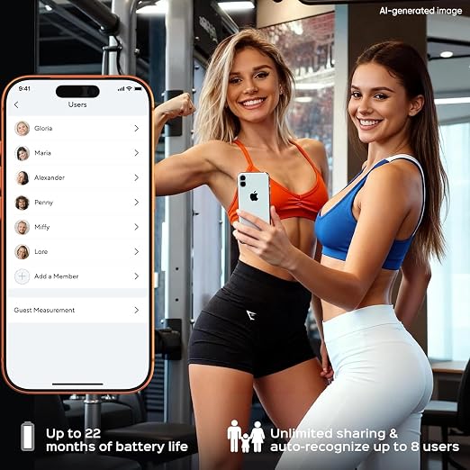 Wyze Smart Scale X Butterfly Bathroom Scale | Premium Glass, BMI Body Fat Muscle, Bluetooth App Sync, Body Composition Analyzer