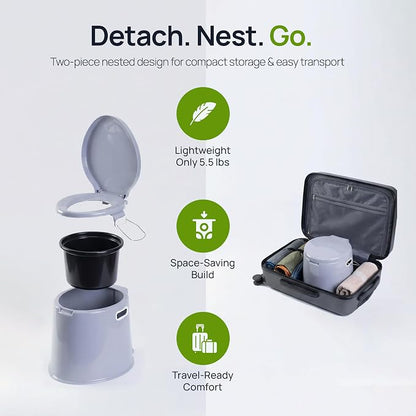 PLAYBERG Portable Travel Toilet for Camping and Hiking