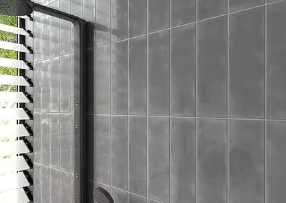 MSI Urbano Graphite 4 Inch x 12 Inch Gloassy Ceramic Subway Wall Tile for Bathroom, Kitchen Backsplash, Accent Wall Tile, and Shower Wall Tile