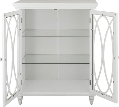 Teamson Home Florence 26 in. x 32 in. 2-Door Freestanding Wooden Floor Cabinet with Adjustable Shelves for Storage Solutions in Bathrooms, Kitchens, Laundry Rooms, Home Offices, White | Freestanding Wooden, Adjustable Shelves, For Bathrooms, Kitchens, ...
