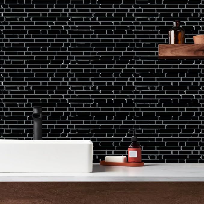 STICKGOO Peel and Stick Backsplash - 10 Sheets of 12”×12” - 3D Self Adhesive Peel and Stick Tile Backsplash for Kitchen & Bathroom