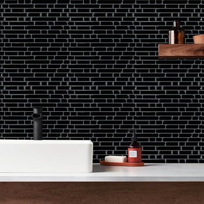 STICKGOO Peel and Stick Backsplash - 10 Sheets of 12”×12” - 3D Self Adhesive Peel and Stick Tile Backsplash for Kitchen & Bathroom