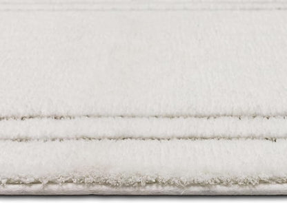 Mohawk Home Corona Casual Geometric White 2' X 3' 4" Machine Washable Bath Mat Perfect for Bathroom