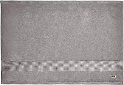 Lacoste Heritage 100% Supima Cotton Tub Mat, Meteorite, 21" x 31" – Highly Absorbent & Quick Drying, Premium Super Soft Bath Towel, Bathroom Essential, Gift for All Occasions, Machine Washable