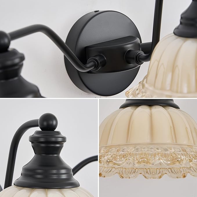 Black Bathroom Vanity Light 3 Light