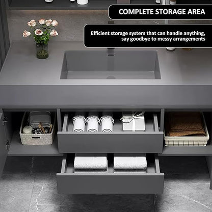 Bathroom Vanity - Modern Floating Vanity with Sink Top, for Bathroom (Mirror Cabinet Not Included) (24'')