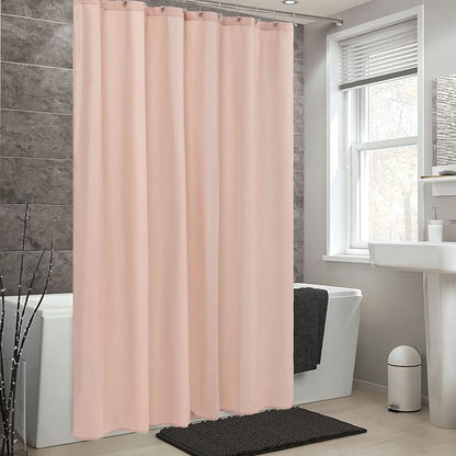 ALYVIA SPRING Waterproof Fabric Shower Curtain or Liner Blush Pink, 72x72 | 3 Magnets, Soft Cloth & Hotel Quality, Machine Washable, Light-Weight, Standard Size